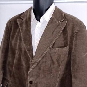 STONES Brown Corduroy Peak Lapel, Fitted Blazer, 42L - UK Style 🇬🇧